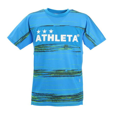 アスレタ（ATHLETA） サッカーウェア メンズ Tシャツ ボーダー プラクティスシャツ 2332 SAX （メンズ）