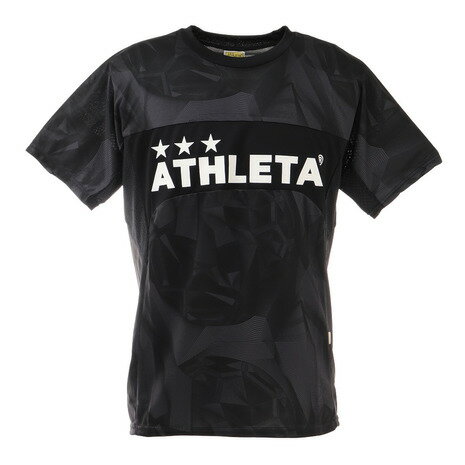 アスレタ（ATHLETA） サッカーウェア メンズ Tシャツ ニットメッシュプラクティスシャツ 2343 BLK （メンズ）